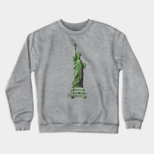 statue of liberty print independence day new york Crewneck Sweatshirt by gossiprag